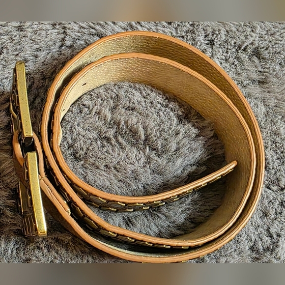 Leatherock Textured Brown Belt with Gold Buckle Medium main image 7